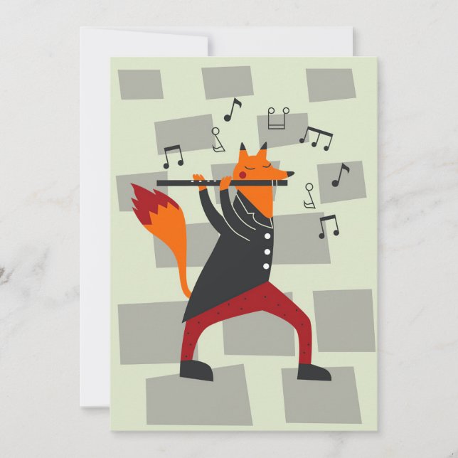 Save The Date La Musique Est Un Renard Et Une Flûte (Devant)
