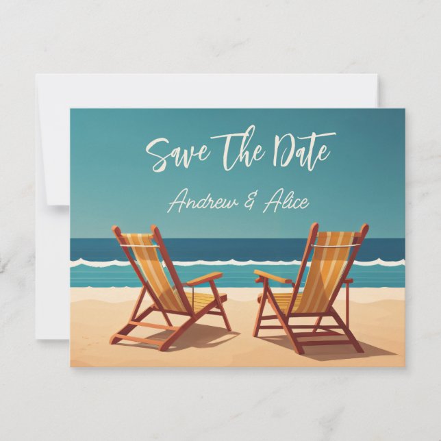 Save The Date La plage d'été (Devant)