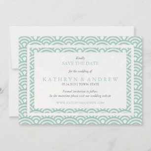 Save The Date La Seigaiha Japonaise Sauver La Date Sans Photo