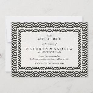 Save The Date La Seigaiha Japonaise Sauver La Date Sans Photo