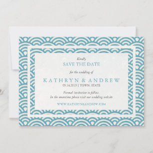 Save The Date La Seigaiha Japonaise Sauver La Date Sans Photo