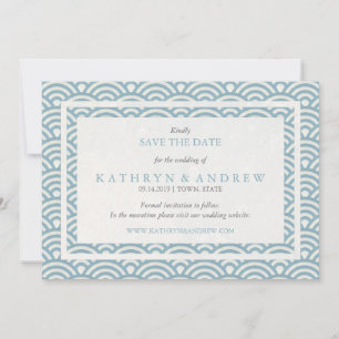 Save The Date La Seigaiha Japonaise Sauver La Date Sans Photo