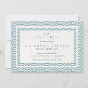 Save The Date La Seigaiha Japonaise Sauver La Date Sans Photo