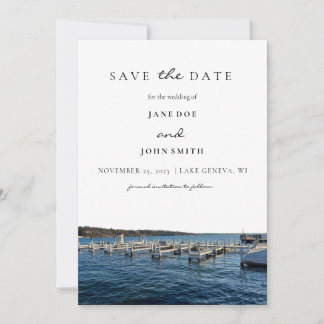 Save The Date Lake Geneva Wisconsin Enregistrer La Date