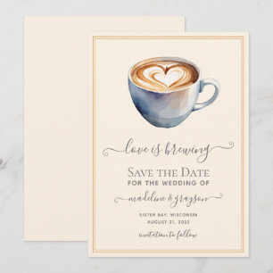 Save The Date L'amour brasse du café