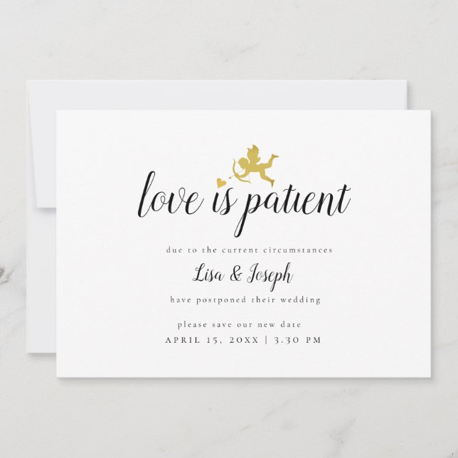 Save The Date L'amour est changement de date patient Report (Devant)