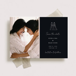 Save The Date Langley Mariage deux mariées