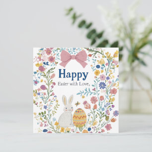 Save The Date Lapin de Pâques, Oeuf et couronne personnalisés