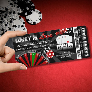 Save The Date Las Vegas Casino Night Poker Mariage