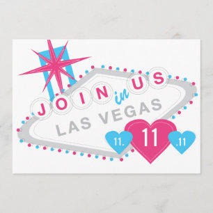 Save The Date Las Vegas chanceux dans l'amour assouvissent la