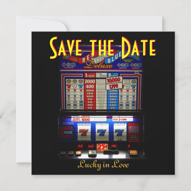 Save The Date Las Vegas Enregistrer la machine à sous date (Devant)
