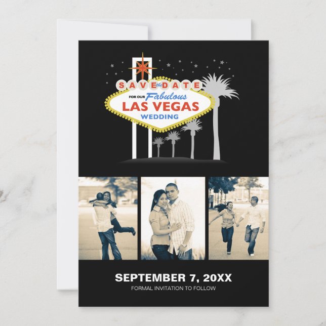 Save The Date Las Vegas Mariage Économisez la date (Devant)
