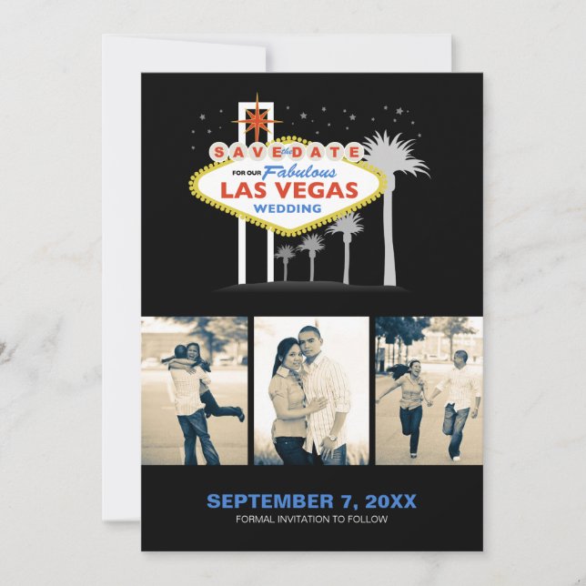 Save The Date Las Vegas Mariage Économisez la date (Devant)