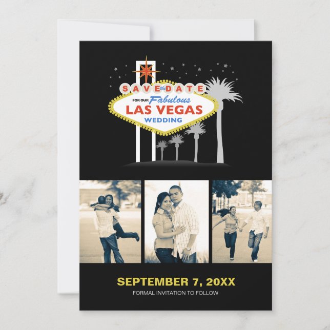 Save The Date Las Vegas Mariage Économisez la date (Devant)