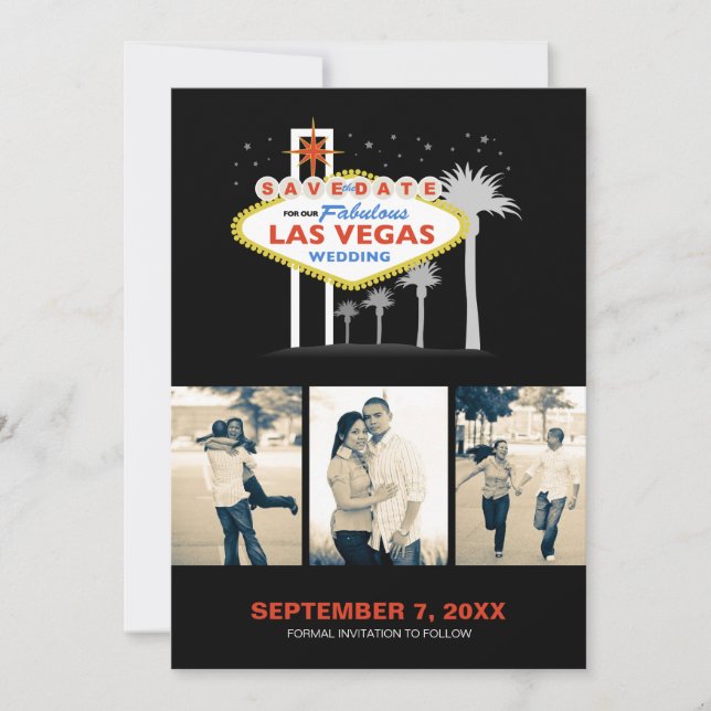 Save The Date Las Vegas Mariage Économisez la date (Devant)