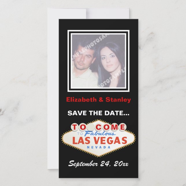 Save The Date Las Vegas signe destination mariage Enregistrer la (Devant)