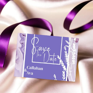 Save The Date Lavande horizontale simple violet moderne