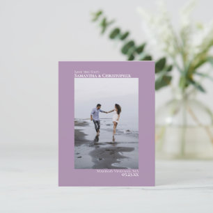 Save The Date Lavande photo verticale moderne minimaliste Mariag