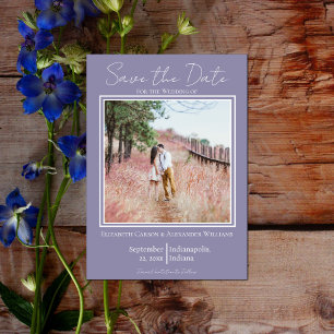 Save The Date Lavender Minimaliste Photo Enregistrer La Date
