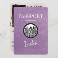 Lavender Purple India Passeport Enregistrer La Dat