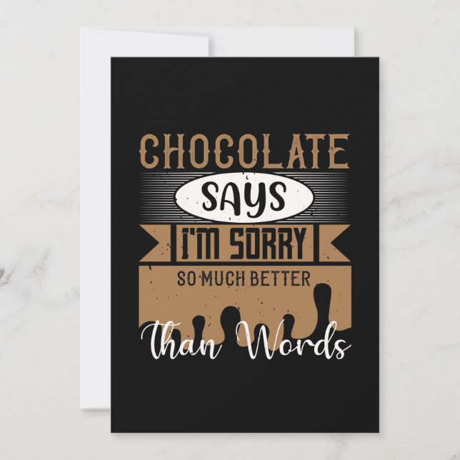 Save The Date Le chocolat dit désolé beaucoup mieux que des mots (Devant)