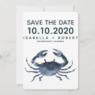 Save The Date Le crabe bleu   Mariage Enregistrer la date