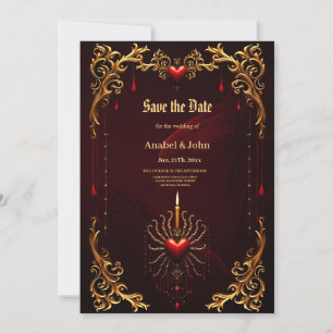 Save The Date Le magnifique art de l'élégance gothique.