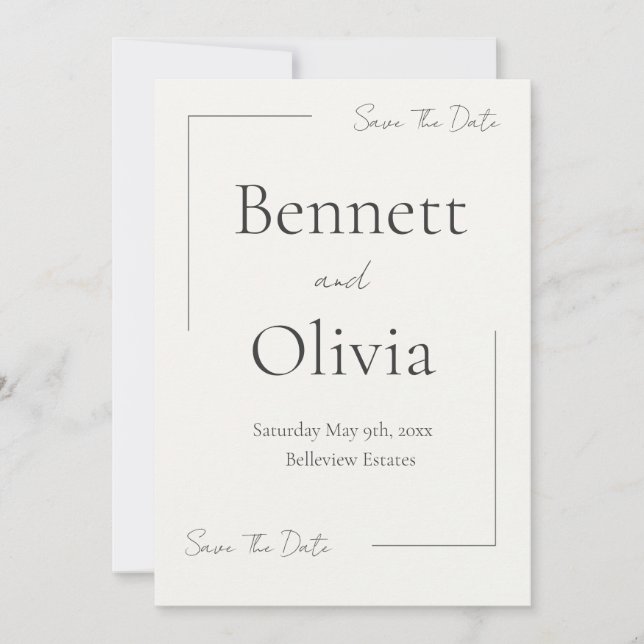 Save The Date Le Mariage De Saison Douce Enregistrer La Date (Devant)