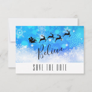 Save The Date Le Père Noël et son renne volant - Croyez