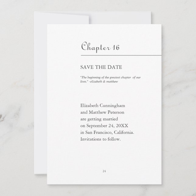Save The Date Le plus grand chapitre de nos vies | Format de liv (Devant)