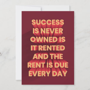 Save The Date Le Succès N'Est Jamais La Propriété, Si