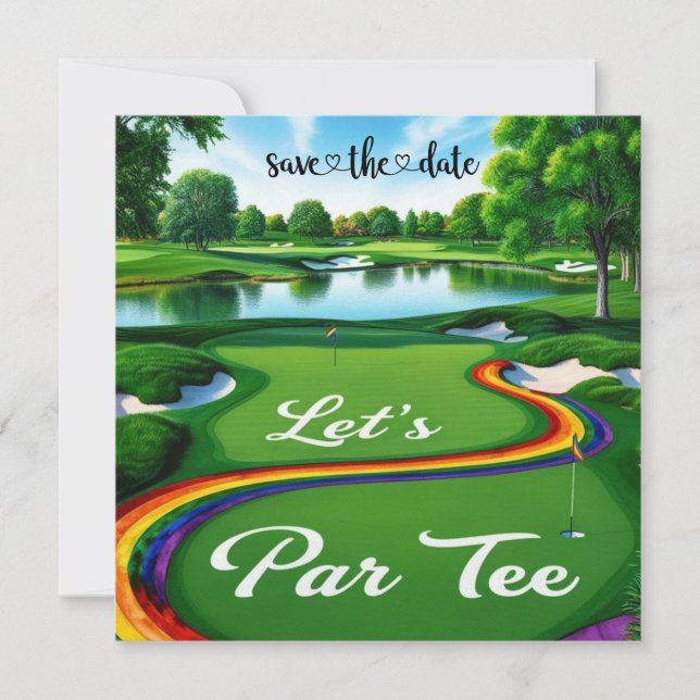 Save The Date Le tournoi de golf Pride pour Golfer (Devant)
