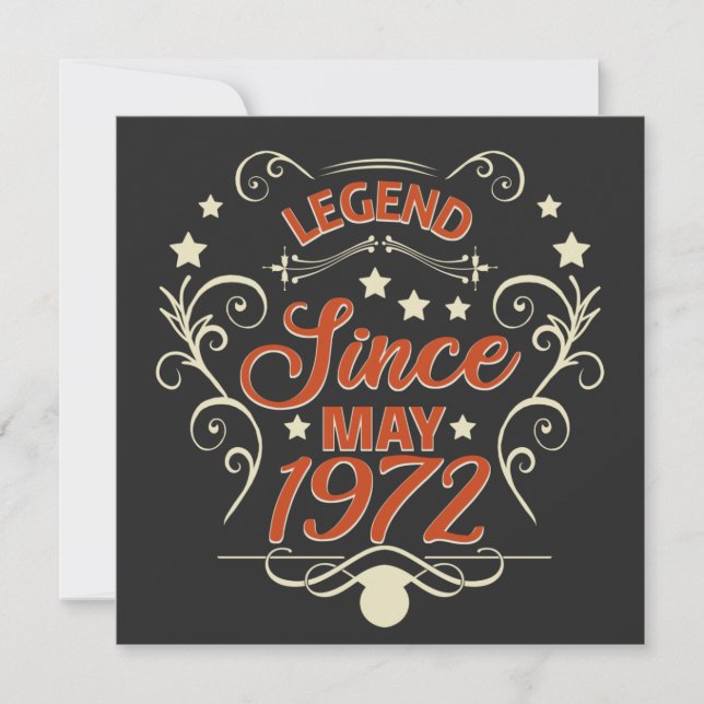Save The Date Légende depuis mai 1972. Citations pour 50 ans (Devant)