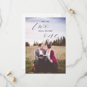 Save The Date Les Deux Deviendront Une Photo Religieuse