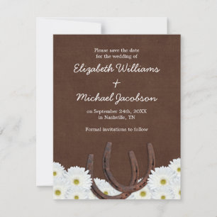 Save The Date Les fers à cheval occidentaux sauvent le