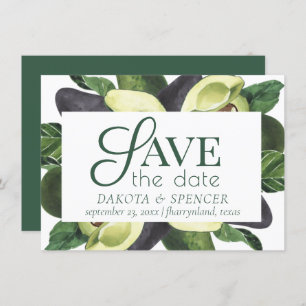 Save The Date Les fleurs d'Avocado   Mariage de fruits rustiques