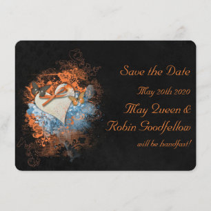 Save The Date Les papillons au mariage de Samhain sauvent la