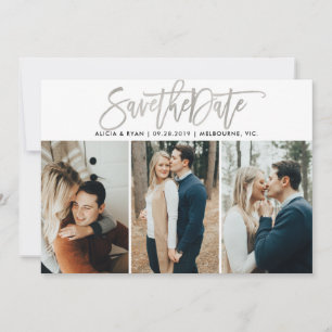 Save The Date Les photos multiples argentées font gagner la date