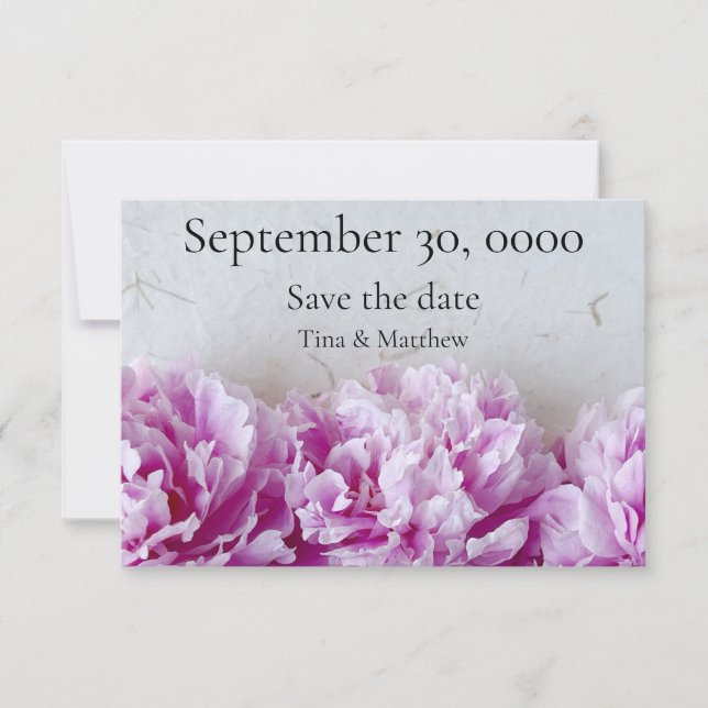 Save The Date Les pivoines d'affilée (Devant)