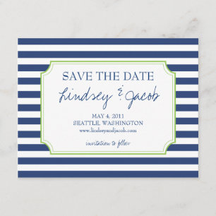 Save The Date Les rayures nautiques font gagner la date
