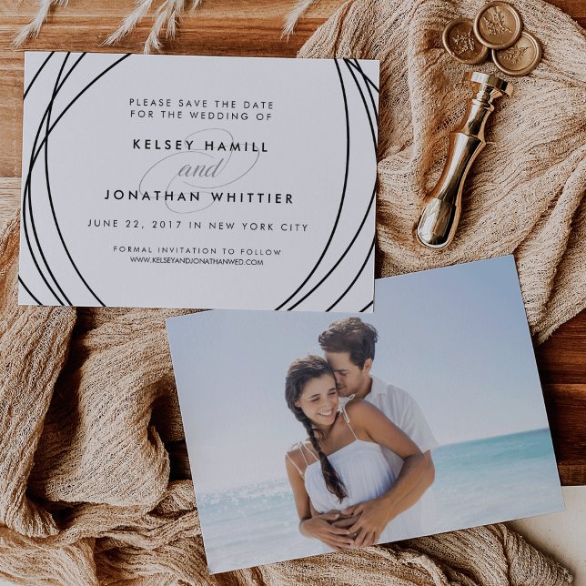 Save The Date Les sphères modernes | Arrière-photo facultative E (Créateur téléchargé)