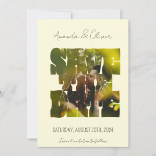 Save The Date Lettre d'amour Histoire Photo Mariage