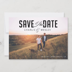 Save The Date LGBTQ Moderne Sauvez la Date avec Photo
