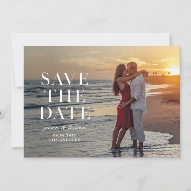 Save The Date Libellé Serif bloqué (Devant)