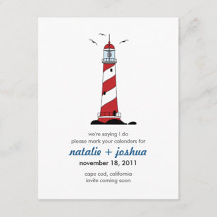 Save The Date Lighthouse Destination Wedding Enregistrer la cart
