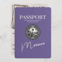 Lilac Purple Maroc Passeport Enregistrer La Date