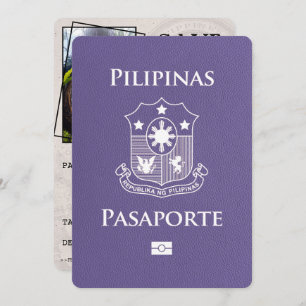 Save The Date Lilac Purple Philippines Passeport Enregistrer La