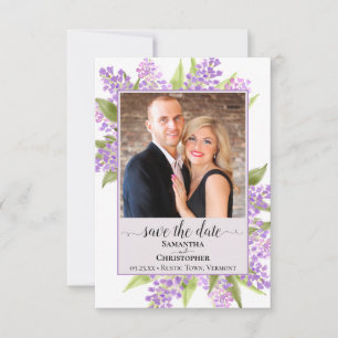 Save The Date Lilacs Rustiques Aquarelle et Mariage de Lavande P