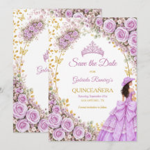 Lilas Roses Violettes Papillon Doré Quinceañera