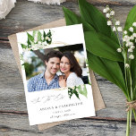 Save The Date Lily de la Vallée Florale Sauvez la Date Photo<br><div class="desc">Préparez vos invités à fêter votre mariage ou votre fête avec votre Lily of the Valley White Floral Photo Enregistrer la carte Date.</div>